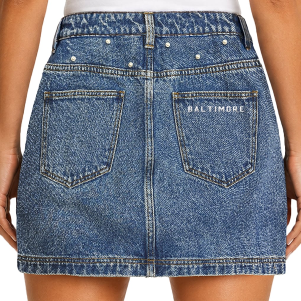 Baltimore Ravens Starter Women's Pearl Icon Skirt - Denim