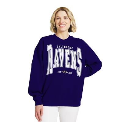  Baltimore Ravens WEAR by Erin Andrews Women's Oversized Sweatshirt - Purple