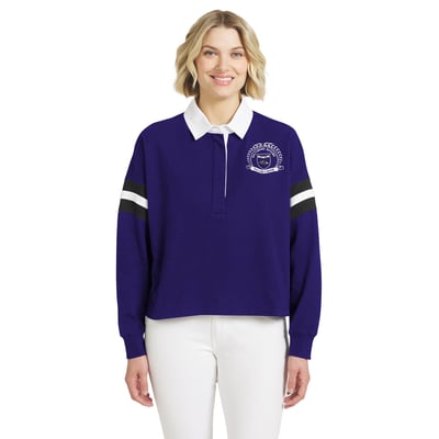  Baltimore Ravens WEAR by Erin Andrews Women's Rugby Long Sleeve T-Shirt - Purple