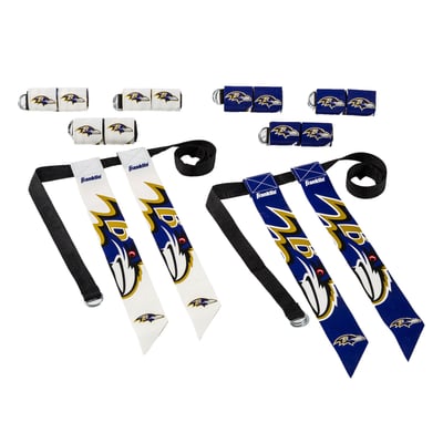 Baltimore Ravens Franklin Sports Youth NFL Flag Football Set