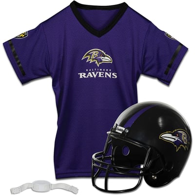 Baltimore Ravens Franklin Sports Youth NFL Deluxe Helmet & Jersey Set - Purple
