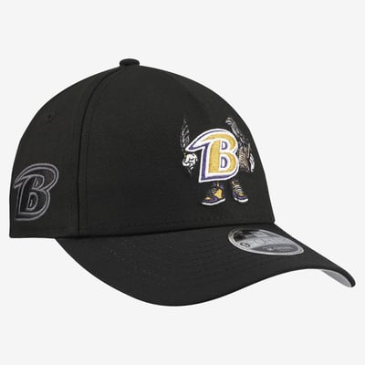 Baltimore Ravens New Era Youth Cartoon 9FORTY A-Frame Adjustable Hat - Black
