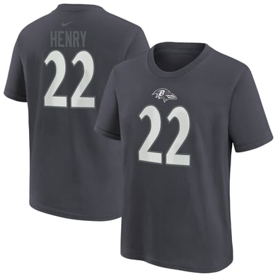 Derrick Henry Baltimore Ravens Nike Youth Name & Number T-Shirt - Anthracite
