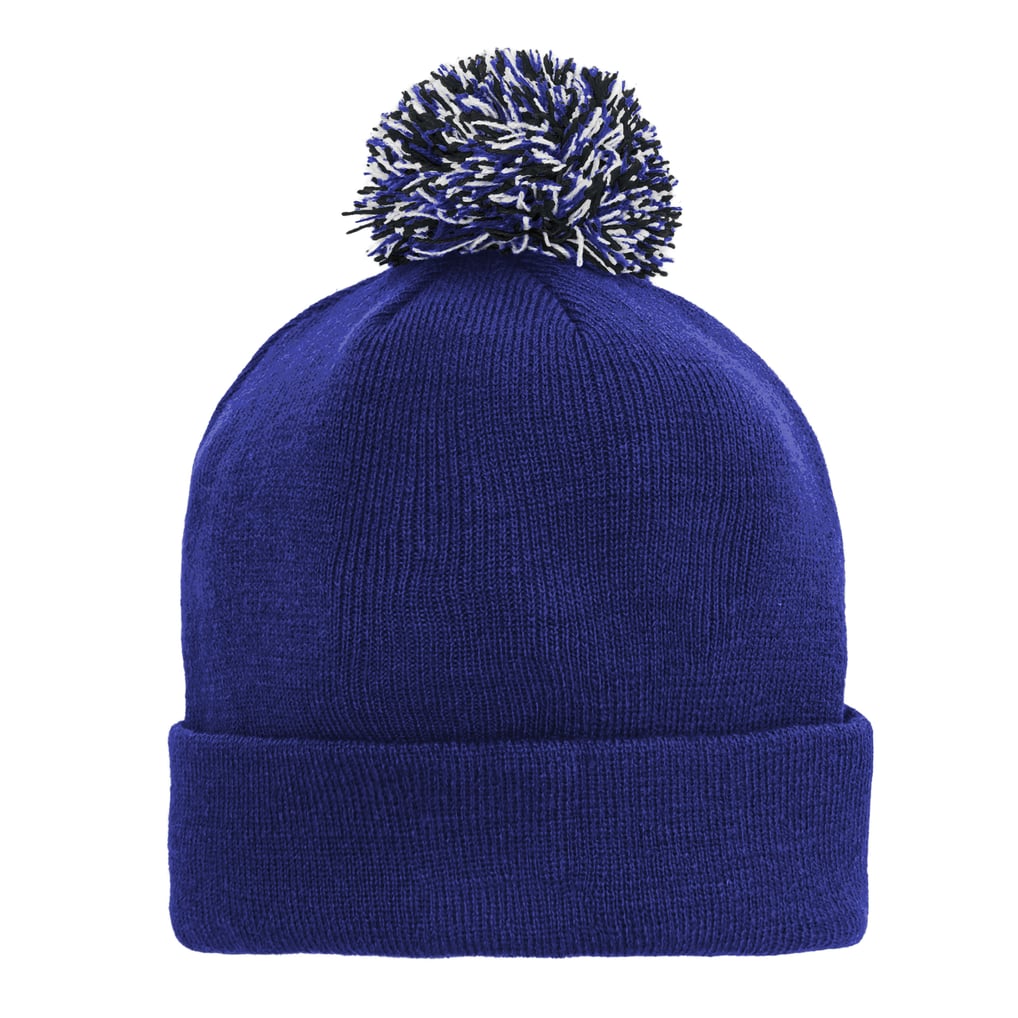 Baltimore Ravens Outerstuff Youth Cuffed Knit Hat with Pom - Purple