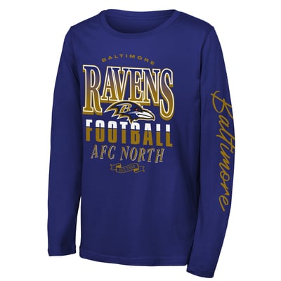 Baltimore Ravens Outerstuff Youth Real Ones Long Sleeve T-Shirt - Purple