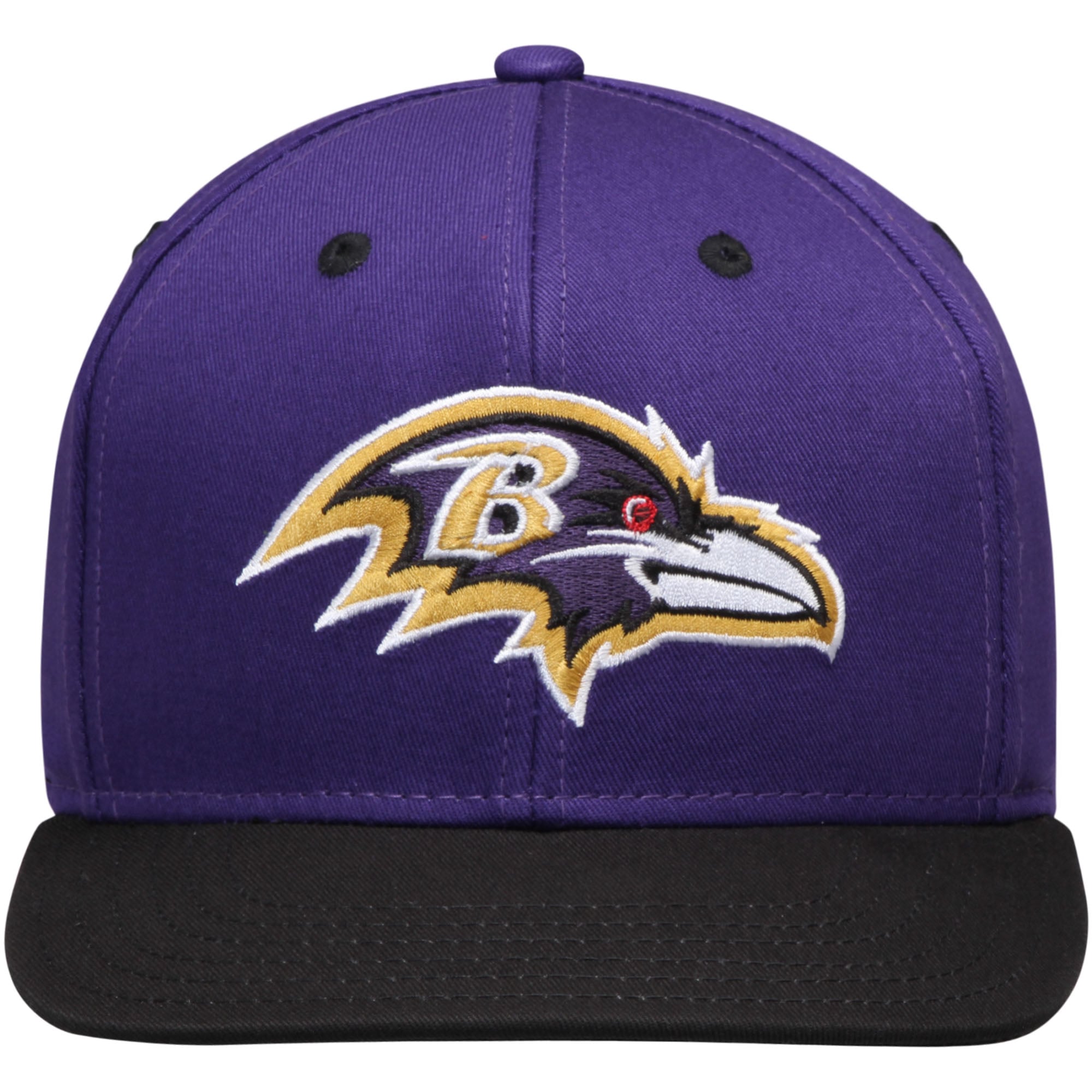 Youth Baltimore Ravens Purple/Black Two-Tone Flatbrim Snapback