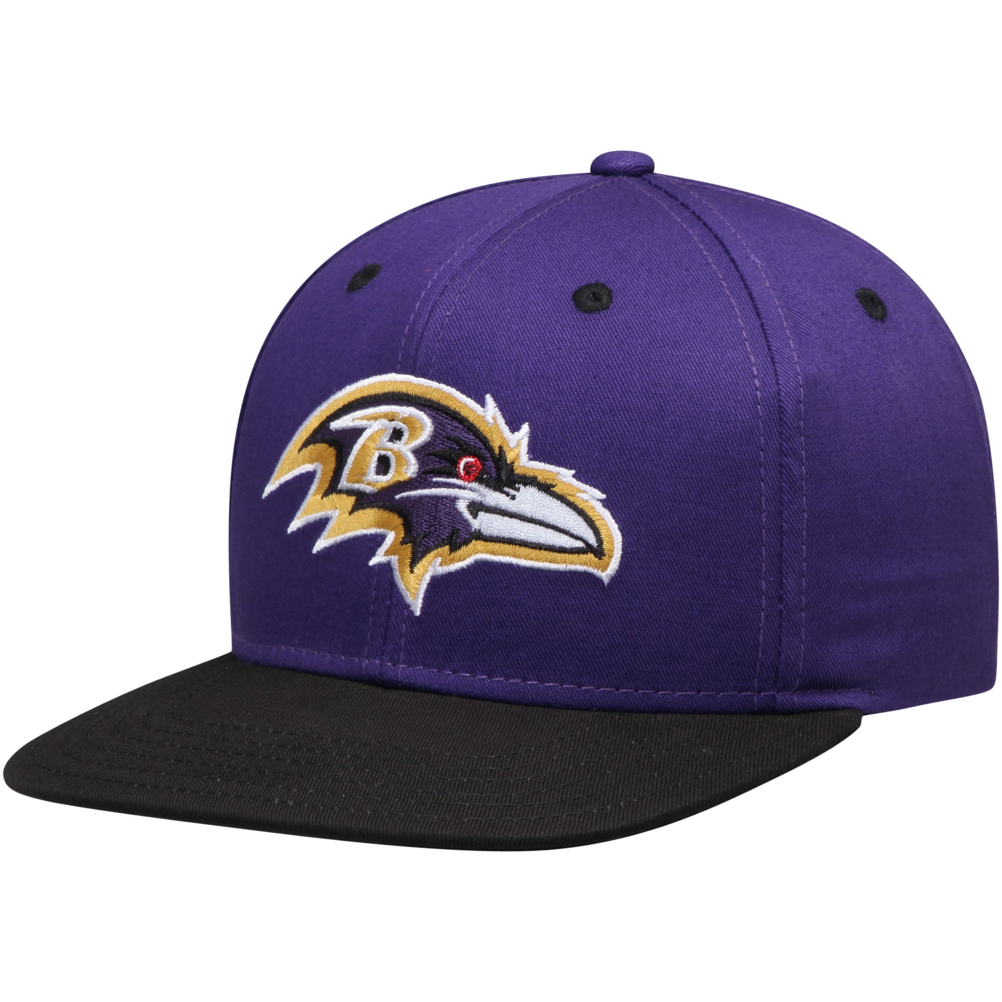 Youth Baltimore Ravens Purple/Black Two-Tone Flatbrim Snapback