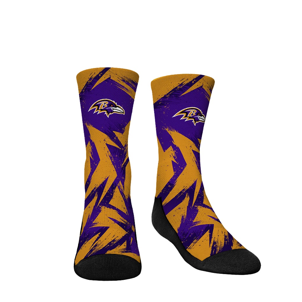  Baltimore Ravens Rock Em Youth Game Day Two-Pack Crew Sock Set - Purple