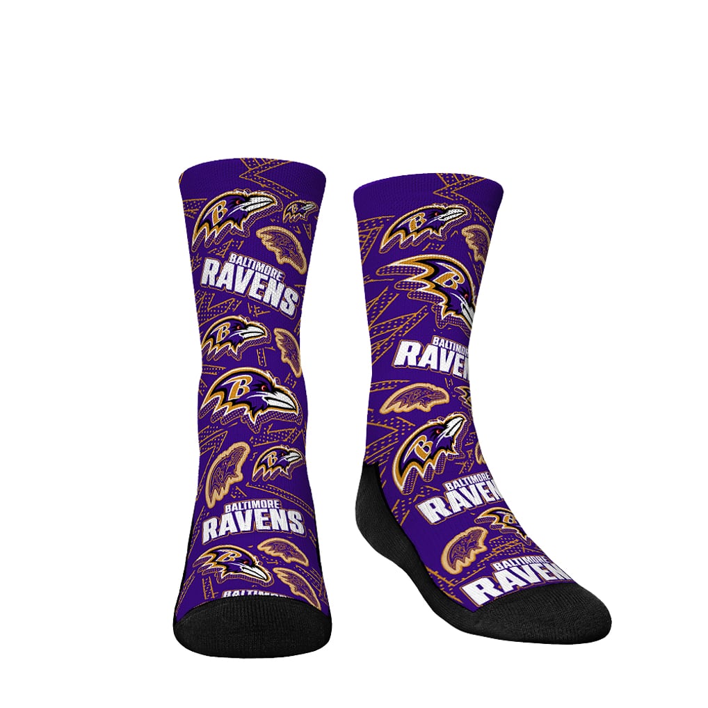  Baltimore Ravens Rock Em Youth Game Day Two-Pack Crew Sock Set - Purple
