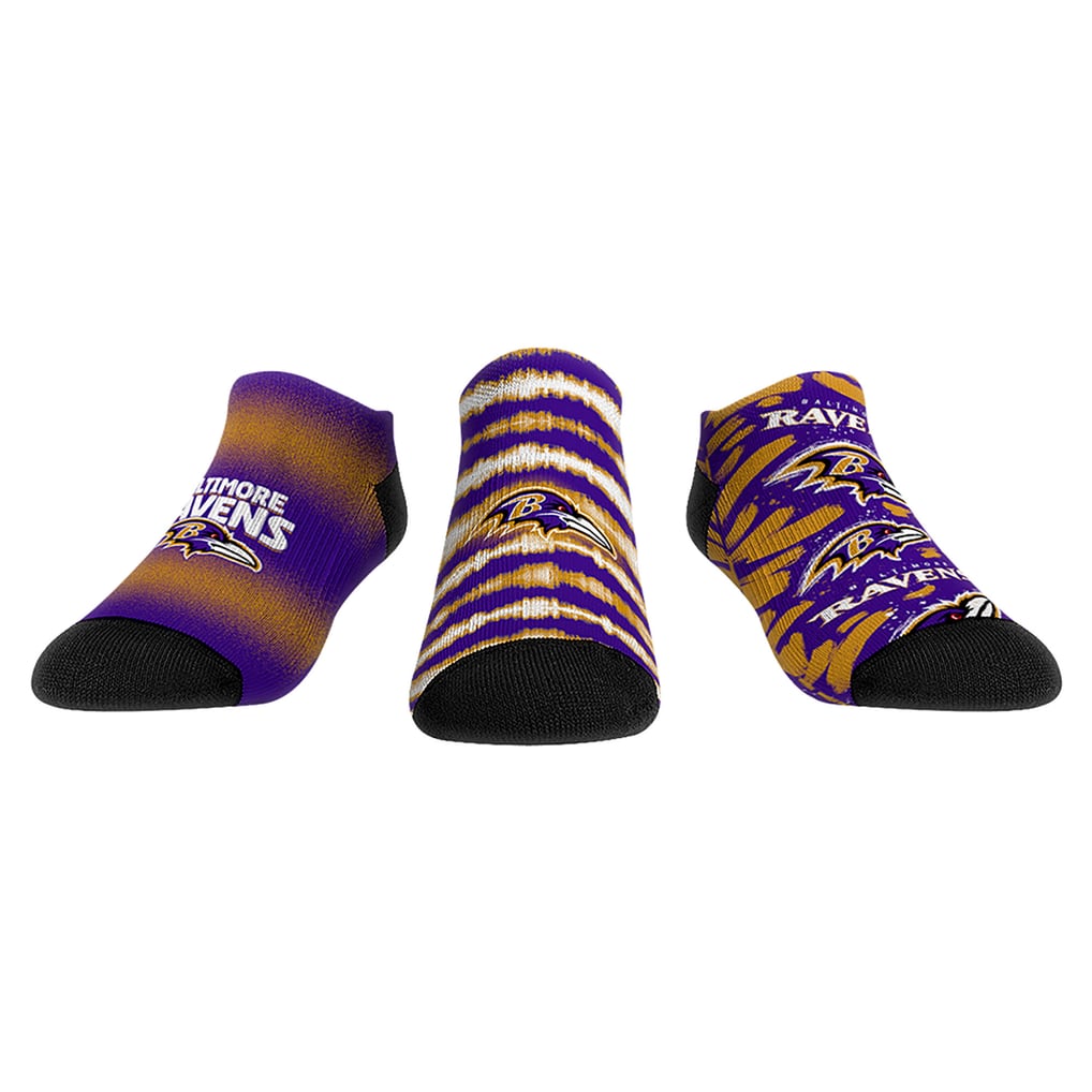  Baltimore Ravens Rock Em Youth Make Some Noise Three-Pack Low-Cut Socks Set - Purple