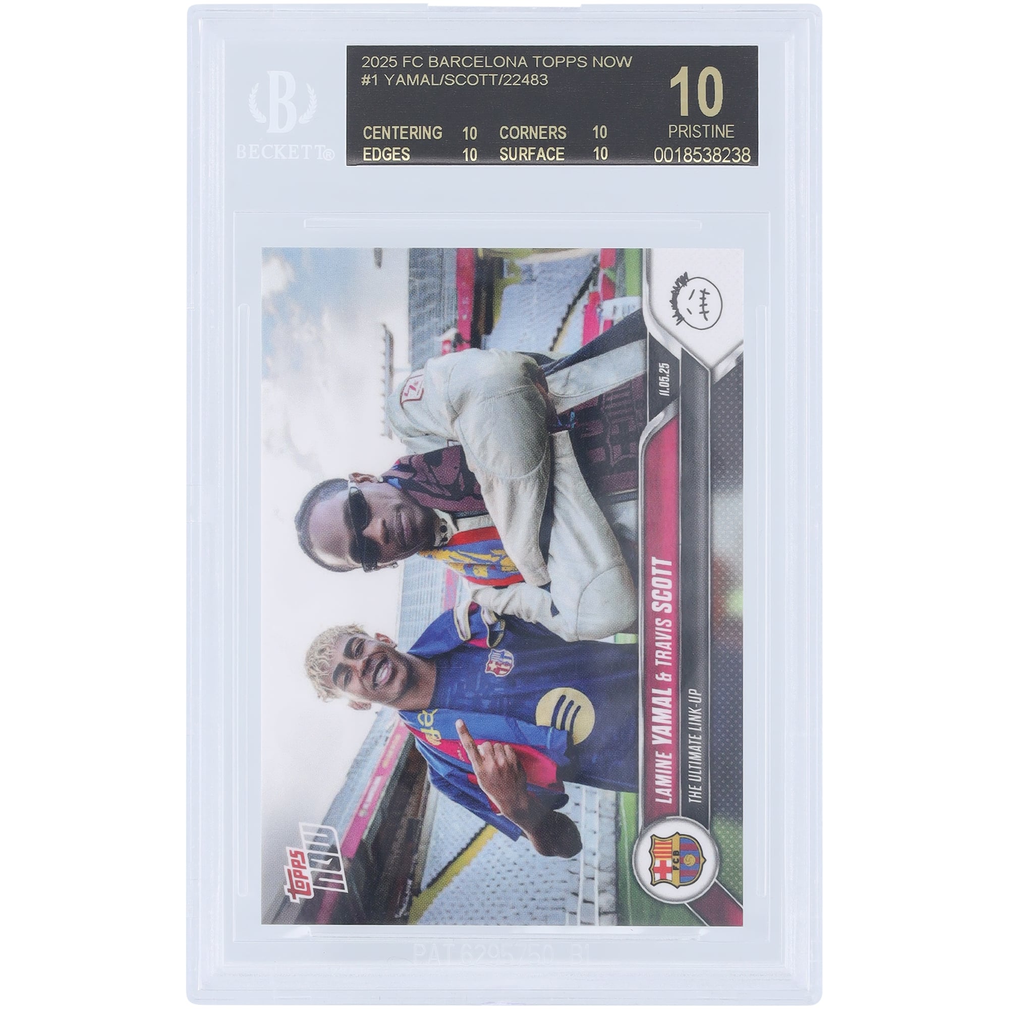 Lamine Yamal & Travis Scott Barcelona 2025 Topps Now The Ultimate 