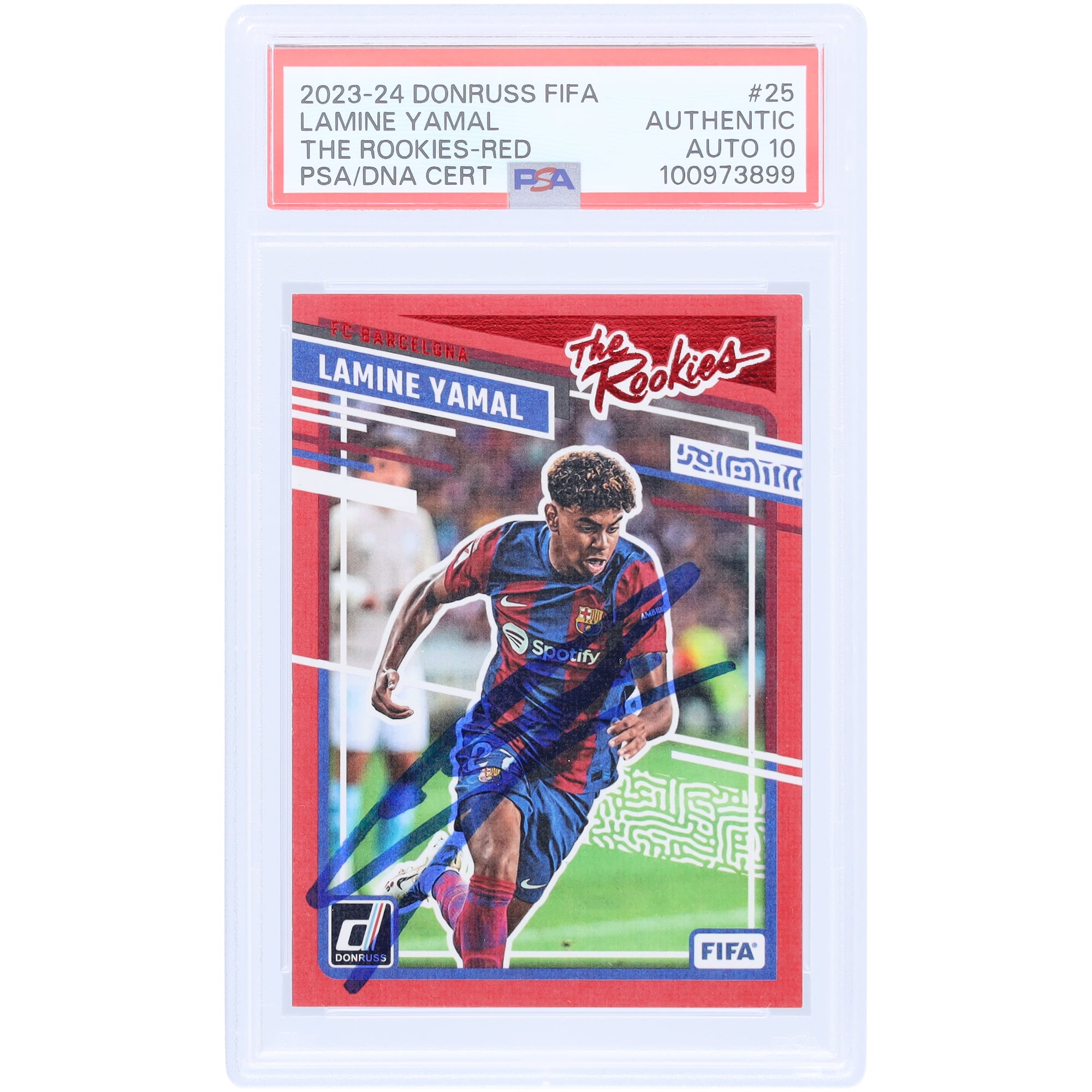 Lamine Yamal Barcelona Autographed 2023-24 Panini Donruss FIFA The 