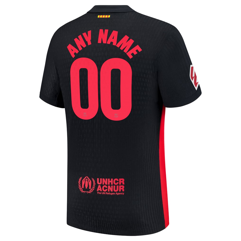 Barcelona Nike 2024/25 Away Authentic Custom Jersey - Black