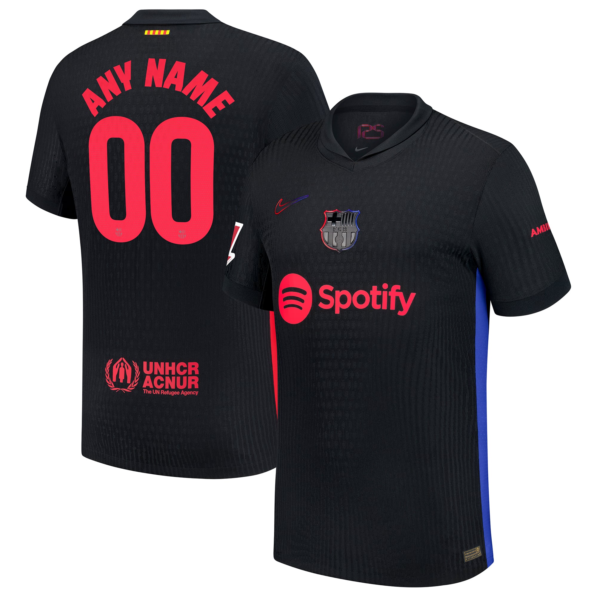 Barcelona Nike 2024/25 Away Authentic Custom Jersey - Black