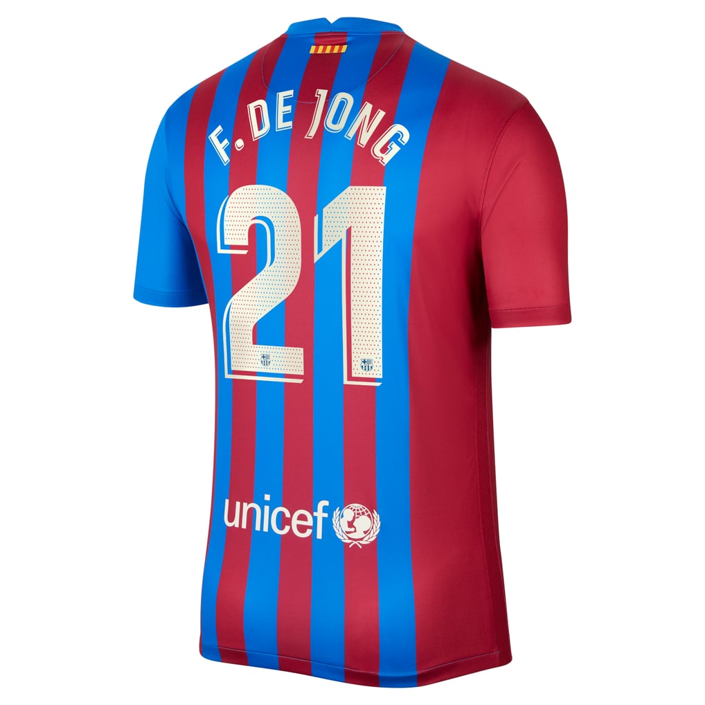 Frenkie de Jong Barcelona Nike 2021/22 Home Replica Player Jersey 