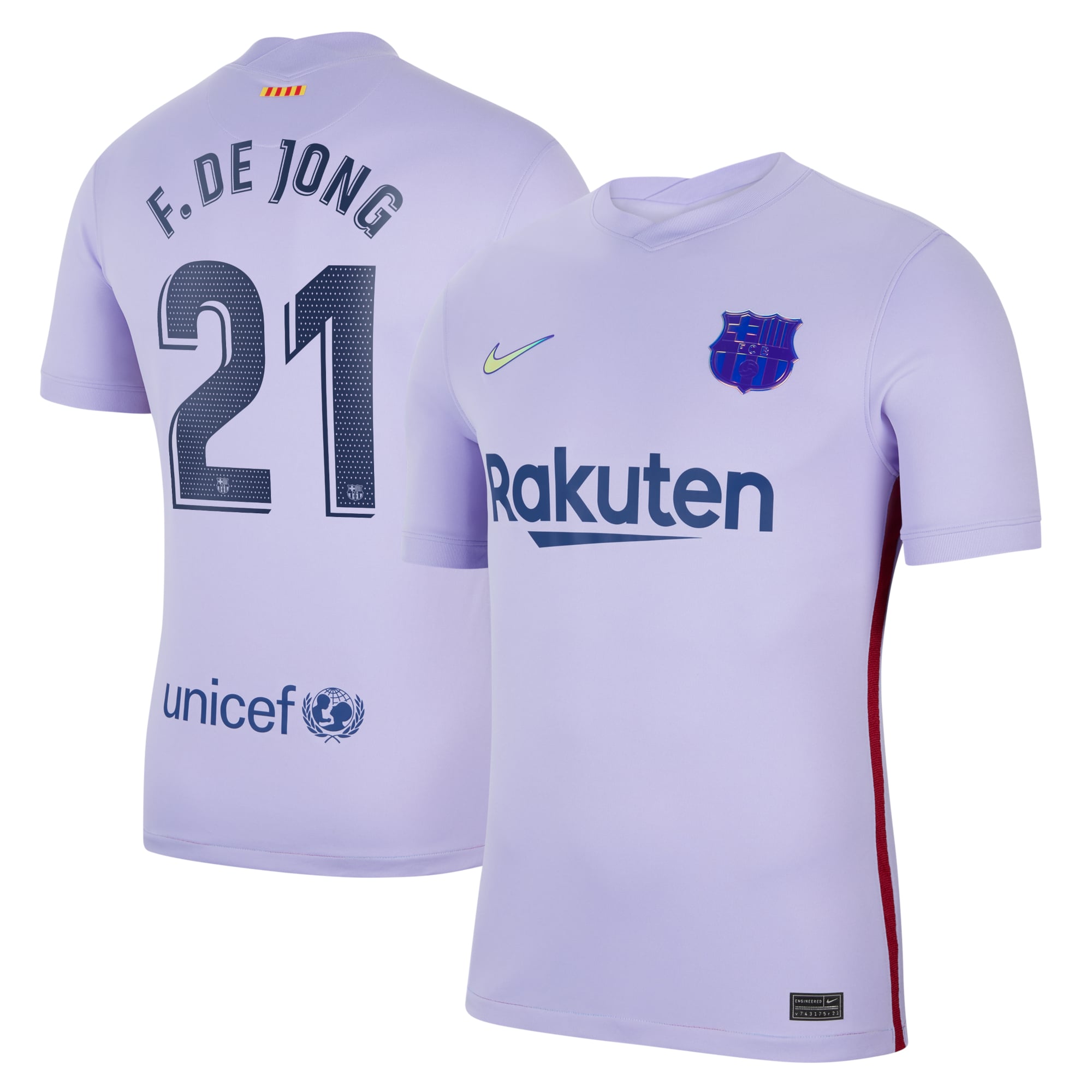 Frenkie de Jong Barcelona Nike 2021/22 Away Stadium Replica Player