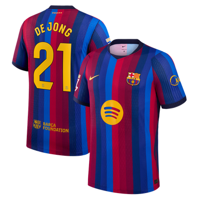 Frenkie de Jong Barcelona Nike 2026/27 Home Match Authentic Jersey - Red