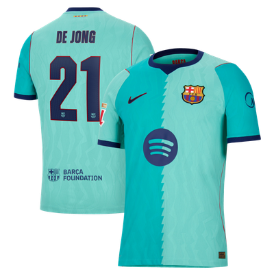 Frenkie de Jong Barcelona Nike 2026/27 Third Match Authentic Jersey - Turquoise