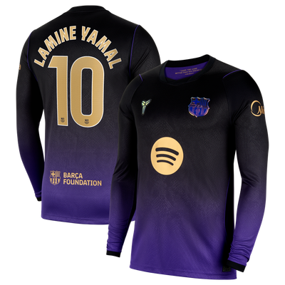 Lamine Yamal Barcelona Nike 2026/27 Away Stadium Replica Long Sleeve Jersey - Purple