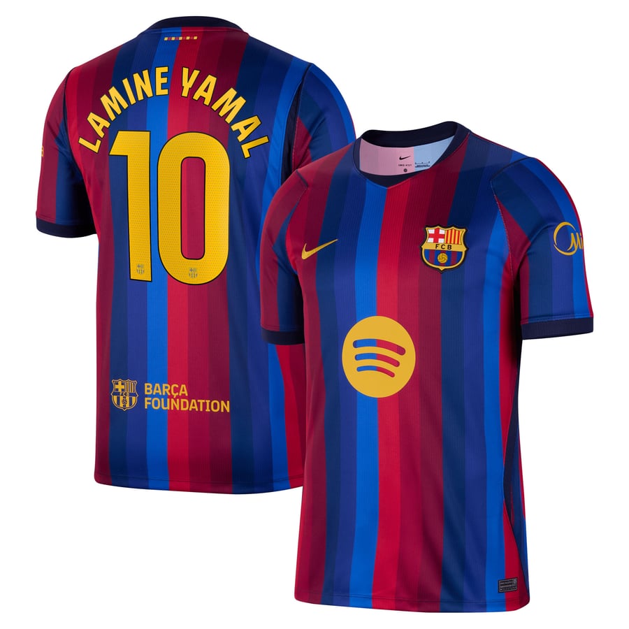 Barcelona 2026-27 home shirt with Lamine Yamal 10 printing