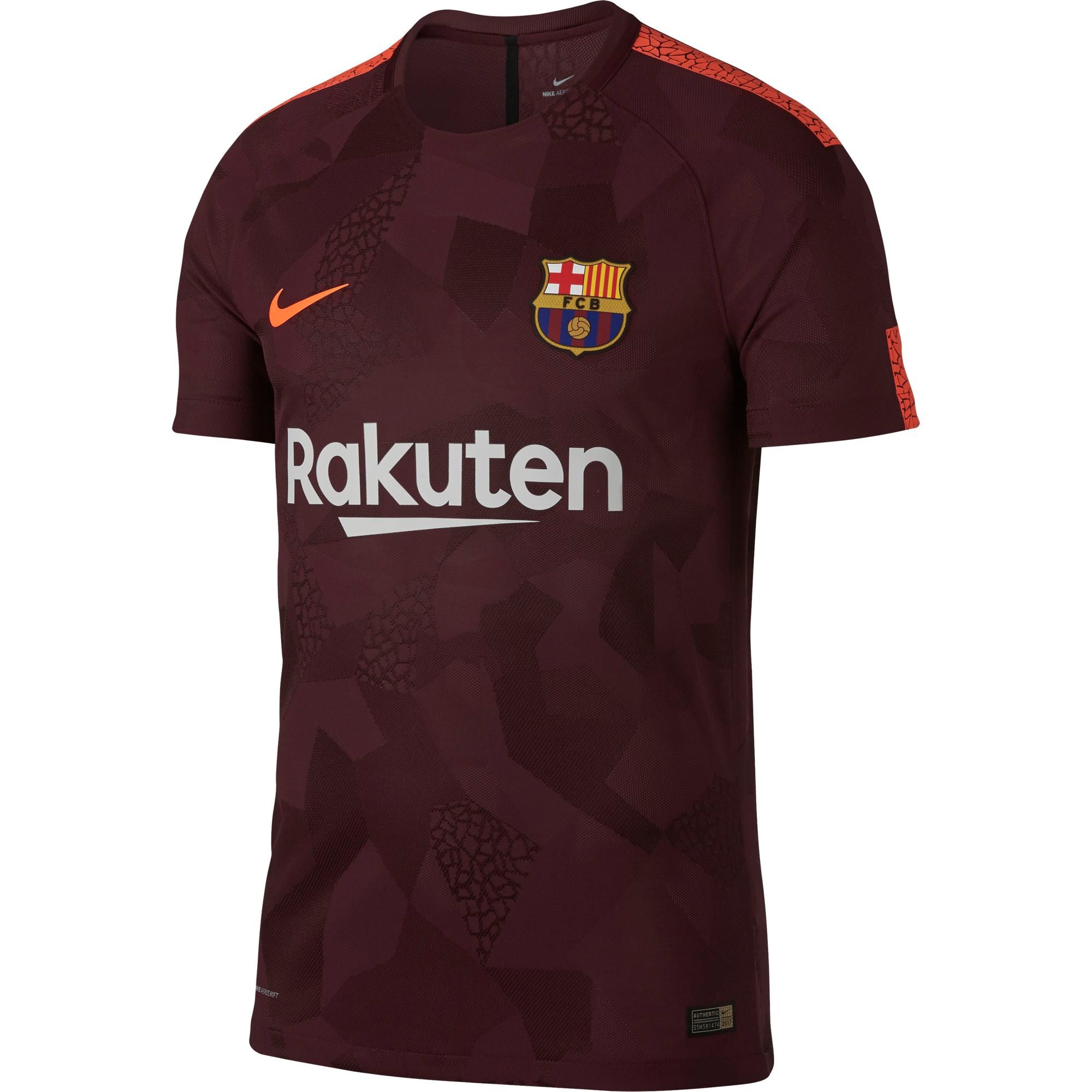 Barcelona Nike Third Authentic Blank Jersey - Maroon