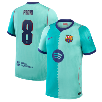 Pedri Barcelona Nike 2026/27 Third Stadium Replica Jersey - Turquoise