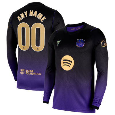  Barcelona Nike 2026/27 Away Stadium Replica Long Sleeve Custom Jersey - Purple