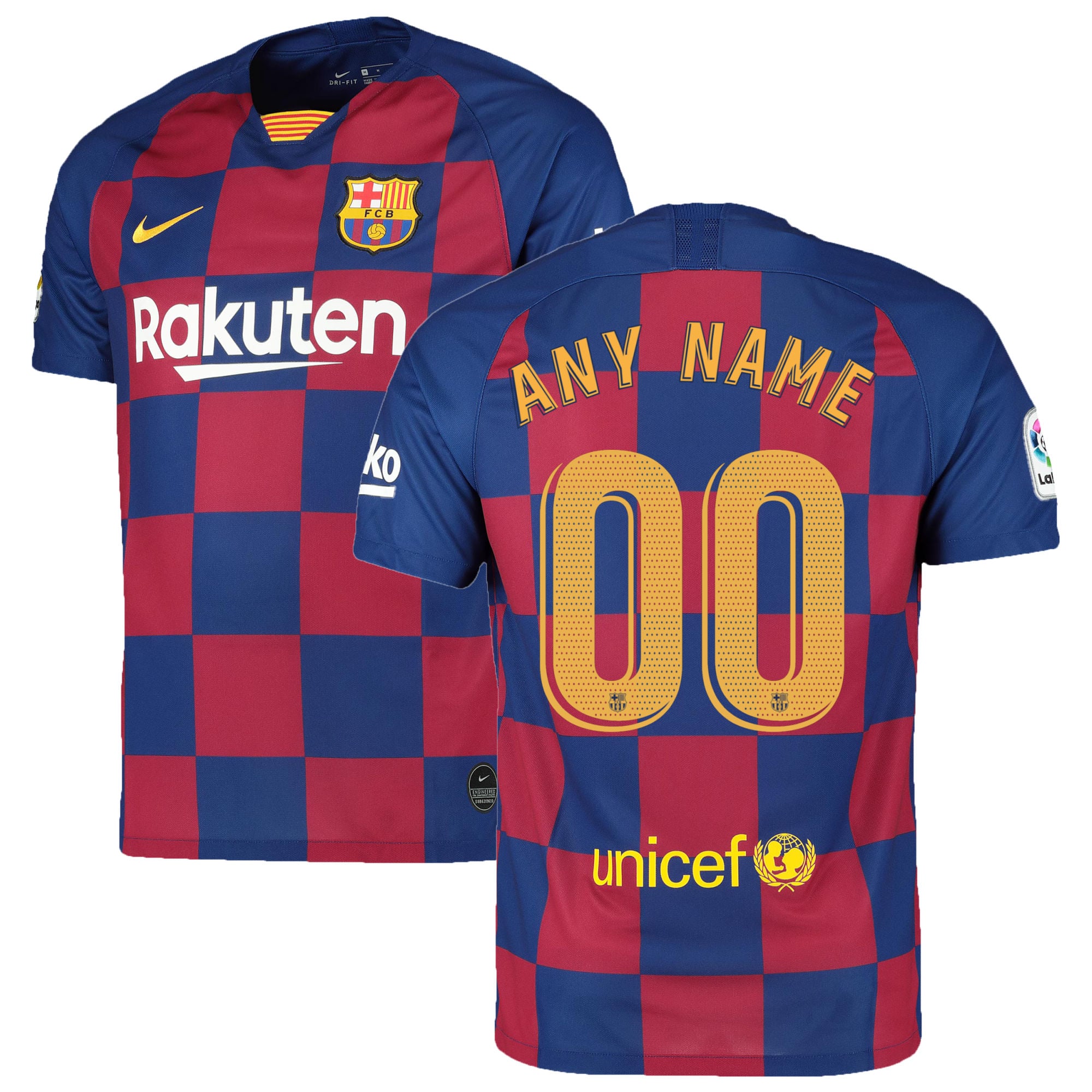 Barcelona Nike 2019/20 Home Breathe Stadium Replica Custom Jersey