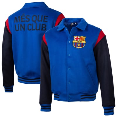 Barcelona Sport Design Sweden Victory Varsity Full-Snap Jacket - Royal