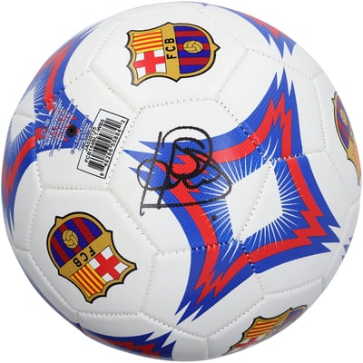 Patrick Kluivert Barcelona Autographed Fanatics Authentic Nike White, Blue and Red Soccer Ball 