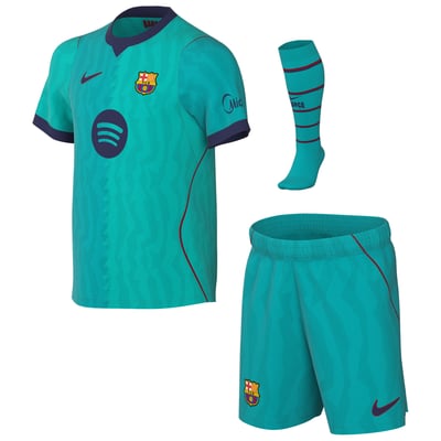 Barcelona Nike Preschool 2026/27 Third Stadium Replica Kit Set - Turquoise