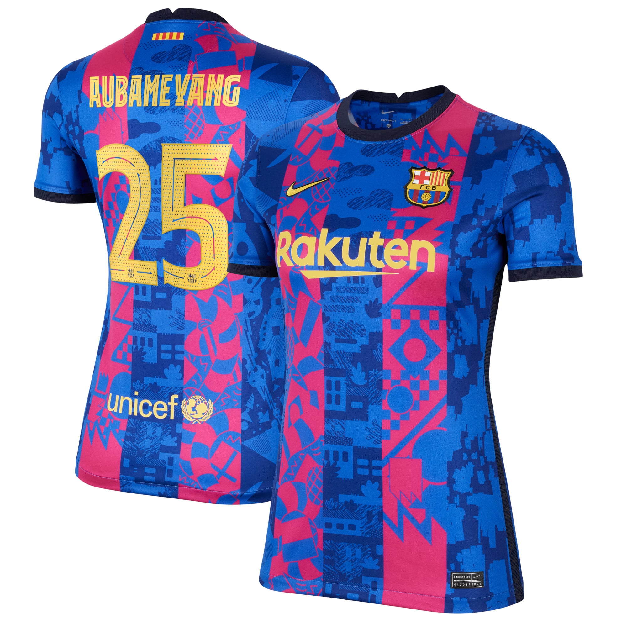 Pierre-Emerick Aubameyang Barcelona Nike Women's 2021/22 Third