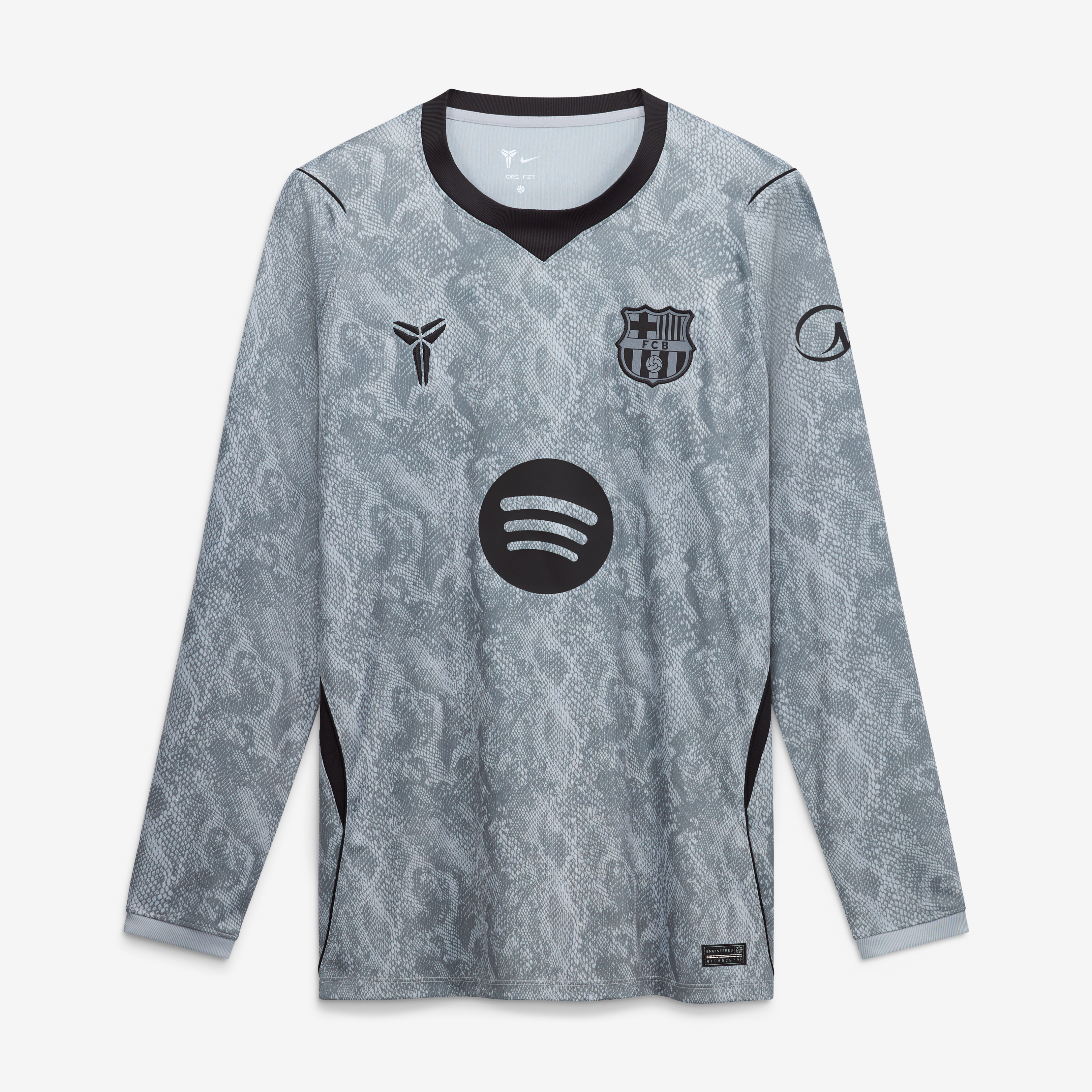 Barcelona Youth 2026/27 Away Stadium Replica Long Sleeve Goalkeeper Jersey Gray