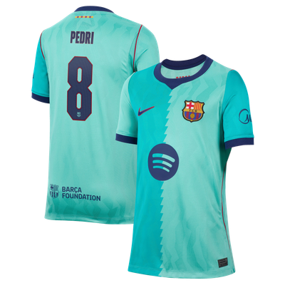Pedri Barcelona Nike Youth 2026/27 Third Stadium Replica Jersey - Turquoise