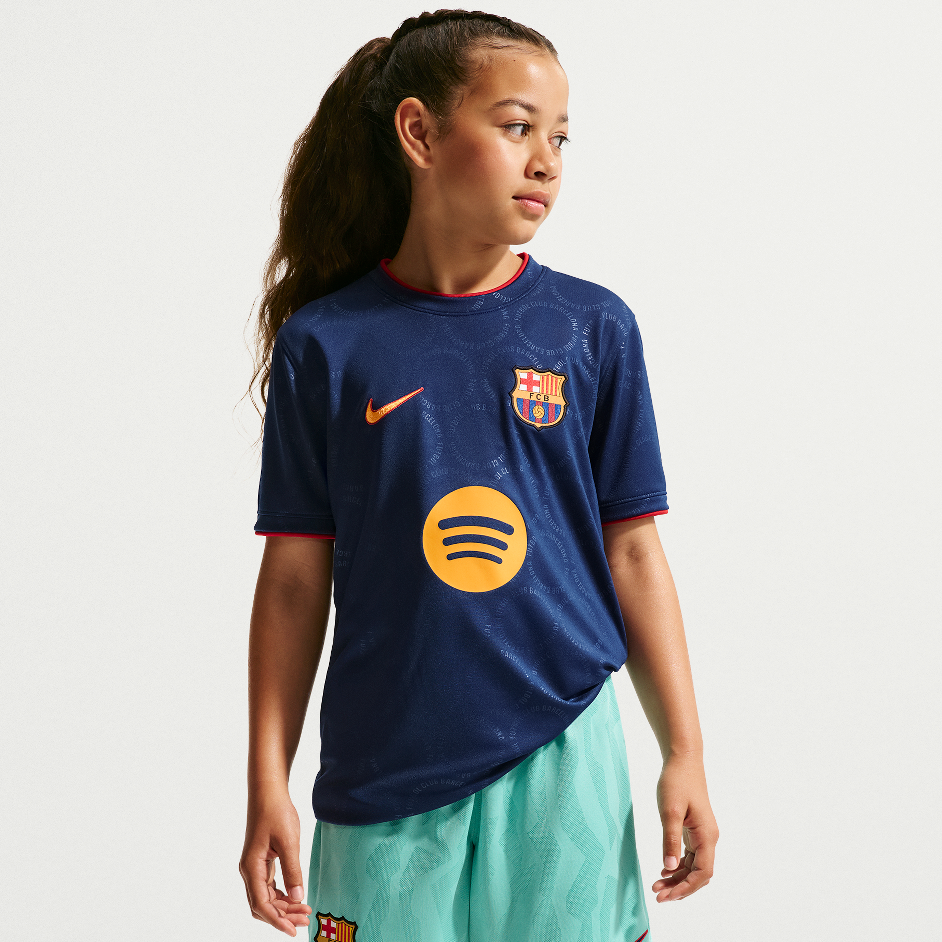Barcelona Youth 2026/27 Dri FIT Pre Match Top Royal
