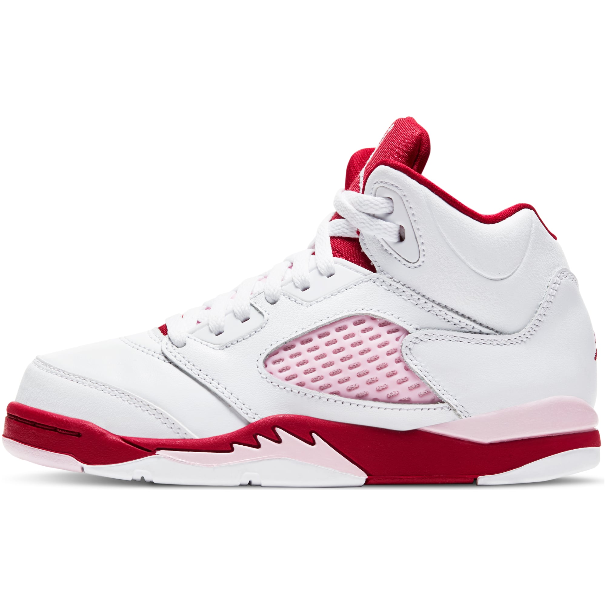 Girls Preschool Jordan Brand White/Pink Air Jordan 5 Retro 