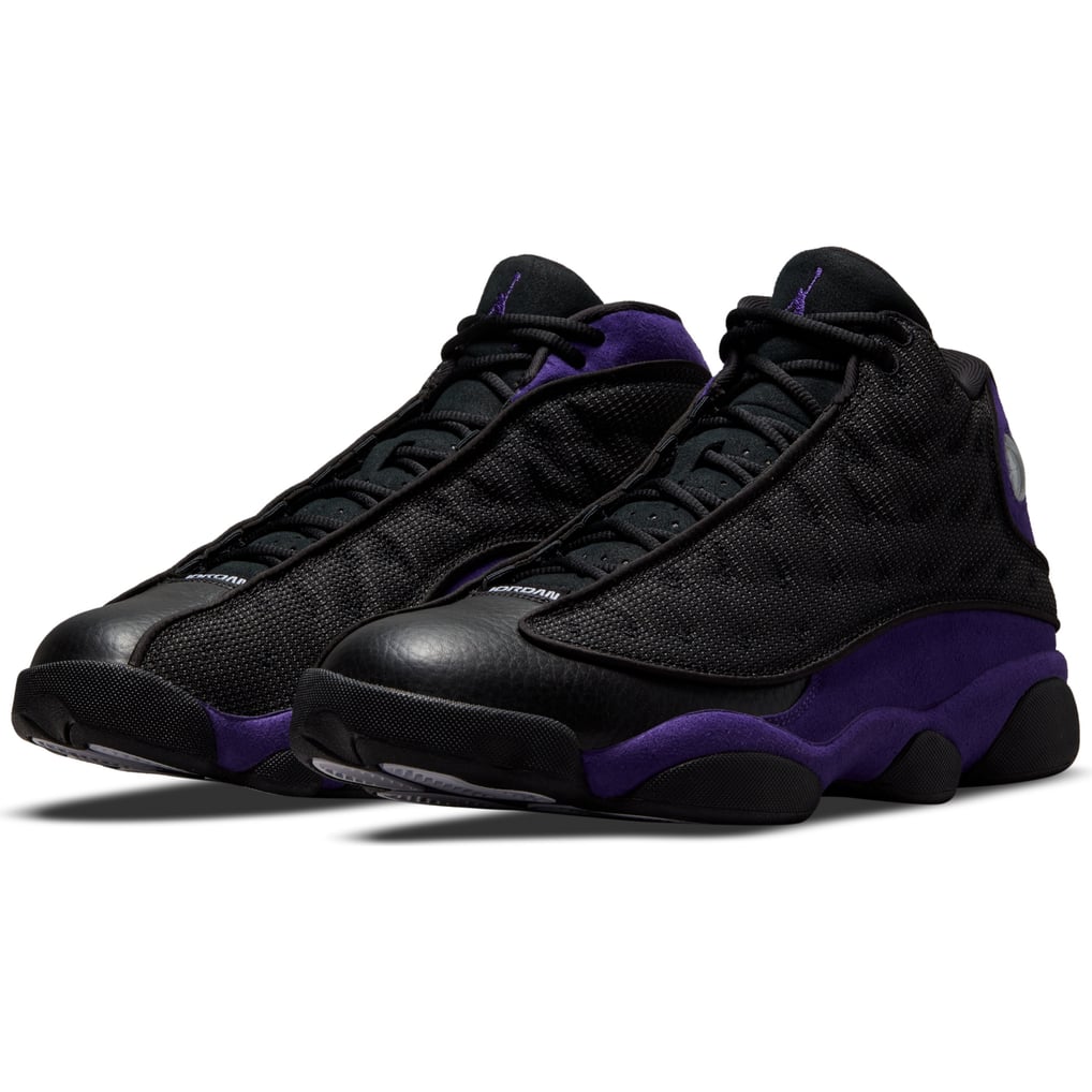 Jordan Mens 13 Retro Black Purple Lace Up Mid Top Basketball Shoes Sz US 13 NIB Nike Air Jordan 13 Black Court Purple Kobe size 10.5 DJ5982  main image 2
