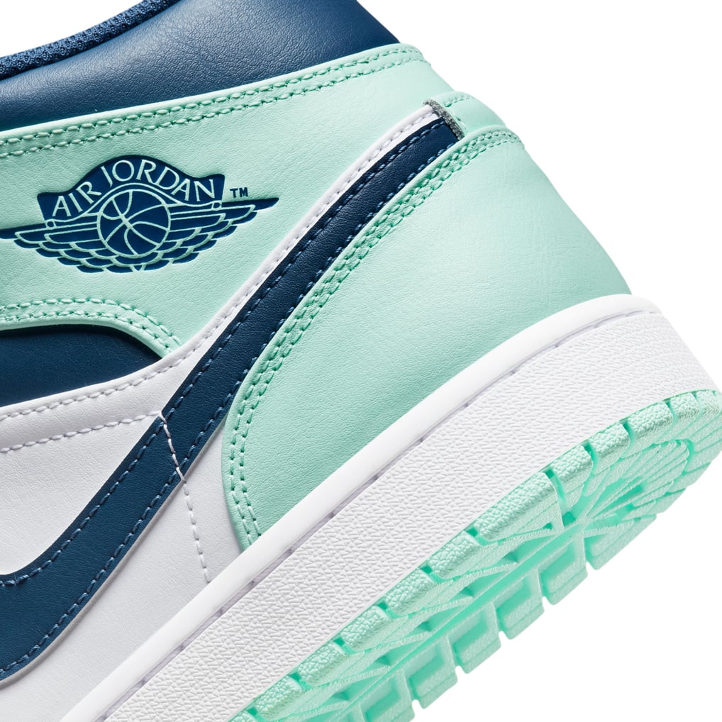 NBA Men\'s Athletic Shoes - Navy and Mint Nike Air Jordan 1 Mid GS Mystic Navy Mint Foam 554725-413 | eBay main image 4