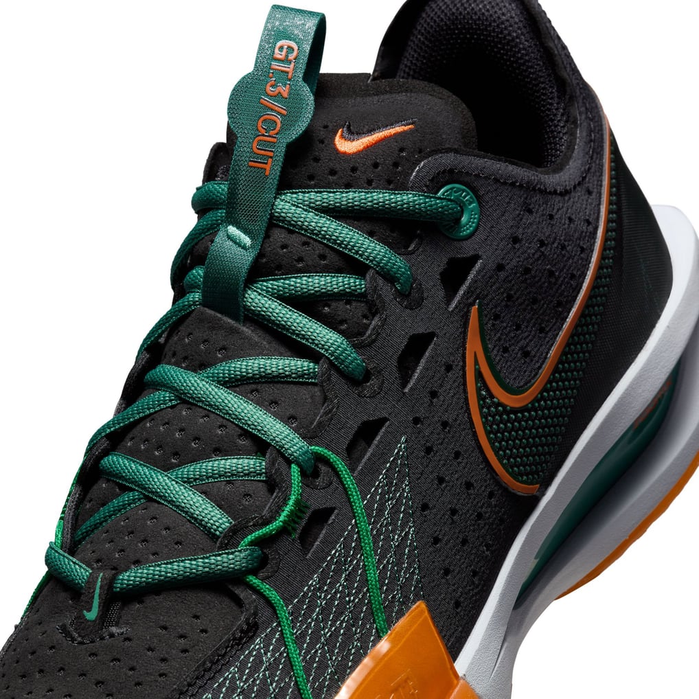 Nike Air Zoom GT 3 Cut Basketball shoes black green and orange men’s 11 Men main image 2