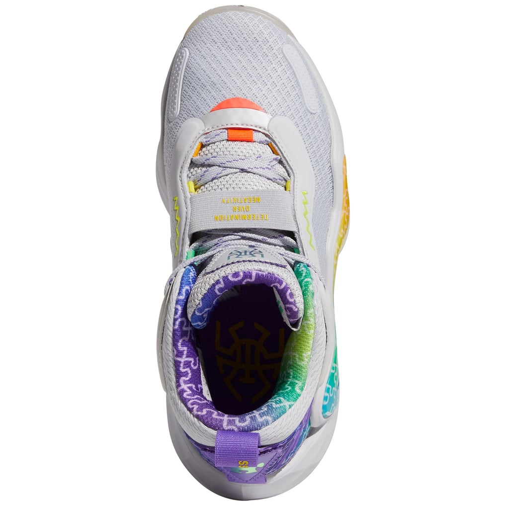 Youth Donovan Mitchell adidas Gray D.O.N. Issue #3 Shoe display picture 2