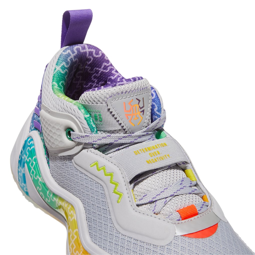 adidas Kids D.O.N. Issue #3 Basketball Shoes - Gray with Coral Accents Amazon.com | Adidas Unisex-Child D.O.N. Issue 3 Clear Grey  main image 4