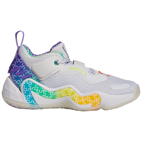 adidas Kids D.O.N. Issue #3 Basketball Shoes - Gray with Coral Accents Amazon.com | Adidas Unisex-Child D.O.N. Issue 3 Clear Grey  main image 3