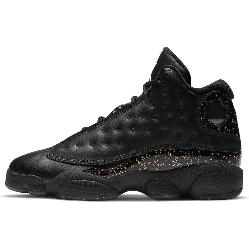 Youth Jordan Brand Black/Gold Air Jordan 13 Retro Shoe display picture 1