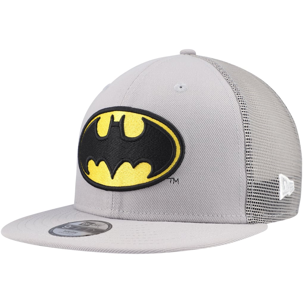 Batman New Era Youth 9FIFTY Trucker Snapback Hat - Gray