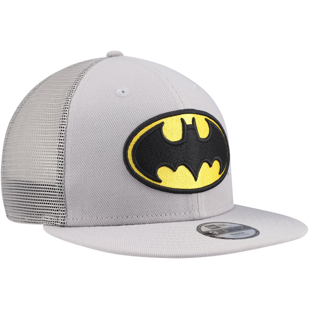 Batman New Era Youth 9FIFTY Trucker Snapback Hat - Gray