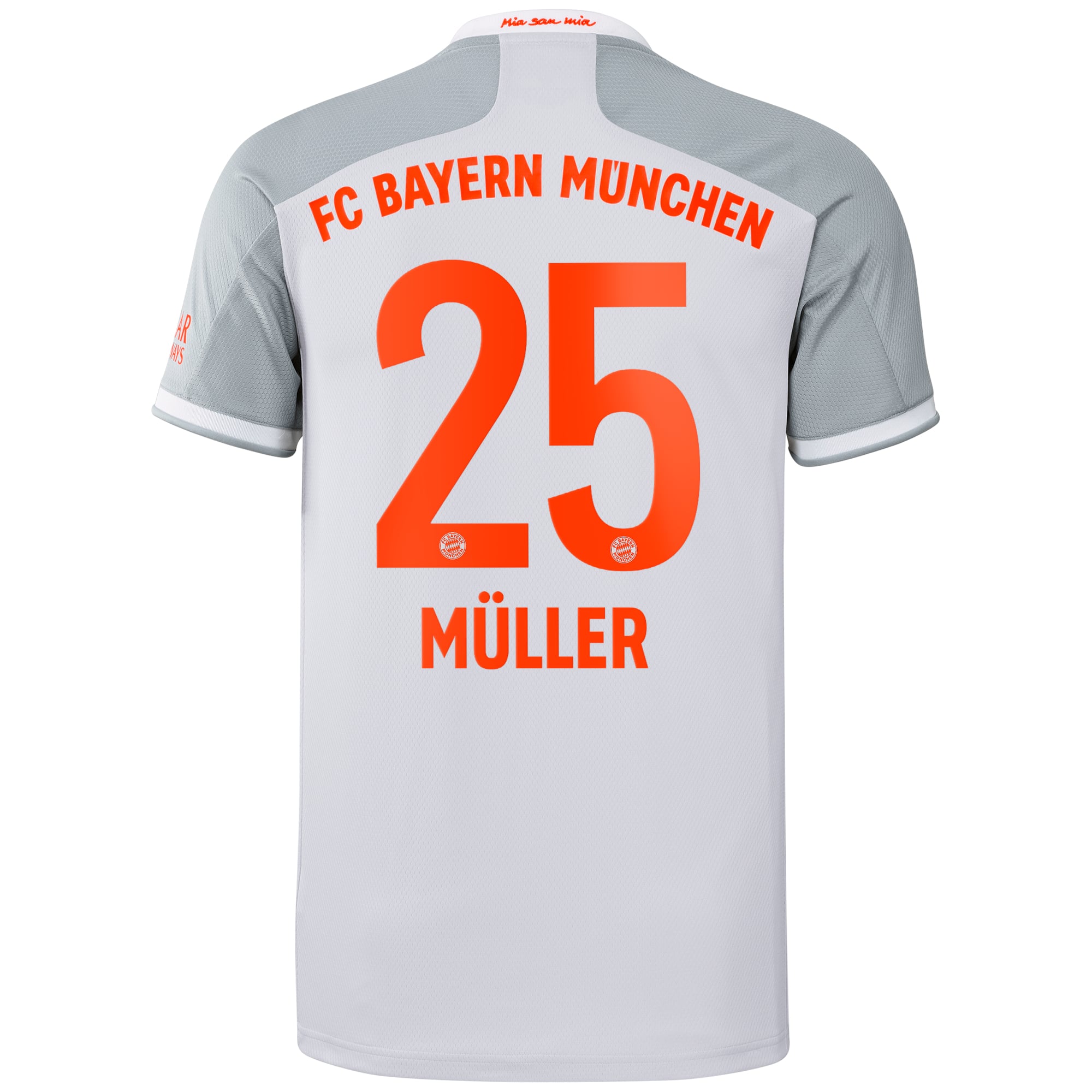 Thomas Muller Bayern Munich adidas 2020/21 Away Replica Jersey - Gray