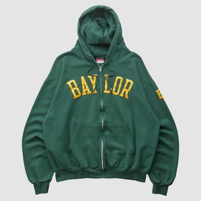 Baylor Bears Champion 2000s Hooded Full Zip Sweatshirt - Green - XL by Fanatics Real Vintage