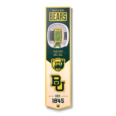 Baylor Bears Fanpoint 8'' x 32'' 3D StadiumView Banner