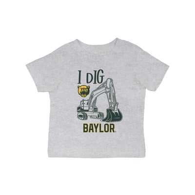 Baylor Bears Vive La Fete Infant Excavator T-Shirt - Gray