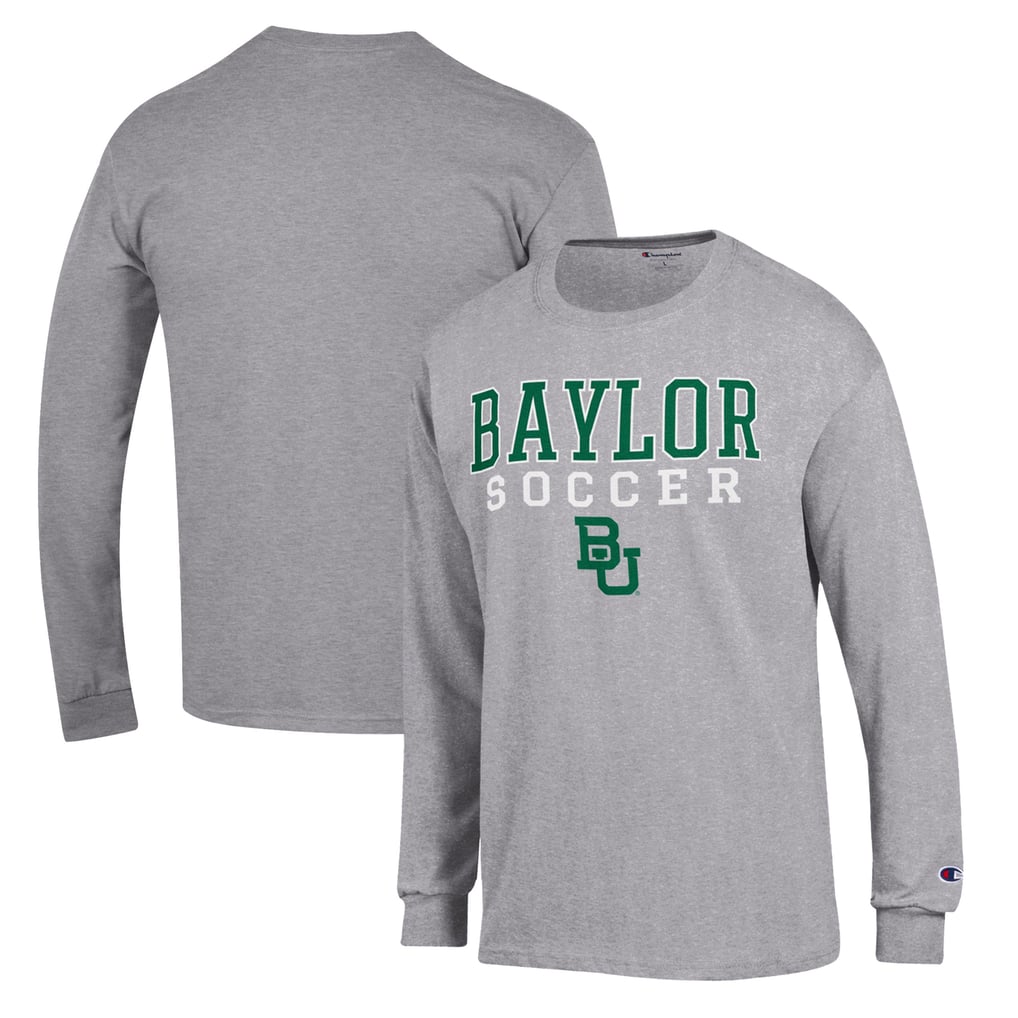 Baylor Bears Champion Soccer Stack Logo Long Sleeve T-Shirt - Gray